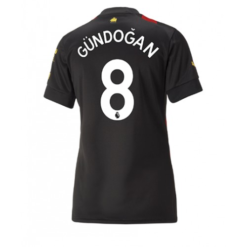 Manchester City Ilkay Gundogan #8 Bortedrakt Kvinner 2022-23 Kortermet Manchester City Ilkay Gundogan #8 Bortedrakt Kvinner 2022-23 Kortermet